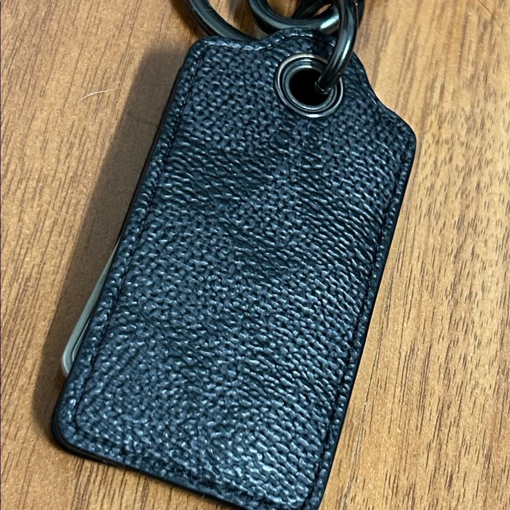 Coach Coated Canvas Tag Keyring with Metal Bottle Opener - Picture 10 of 10